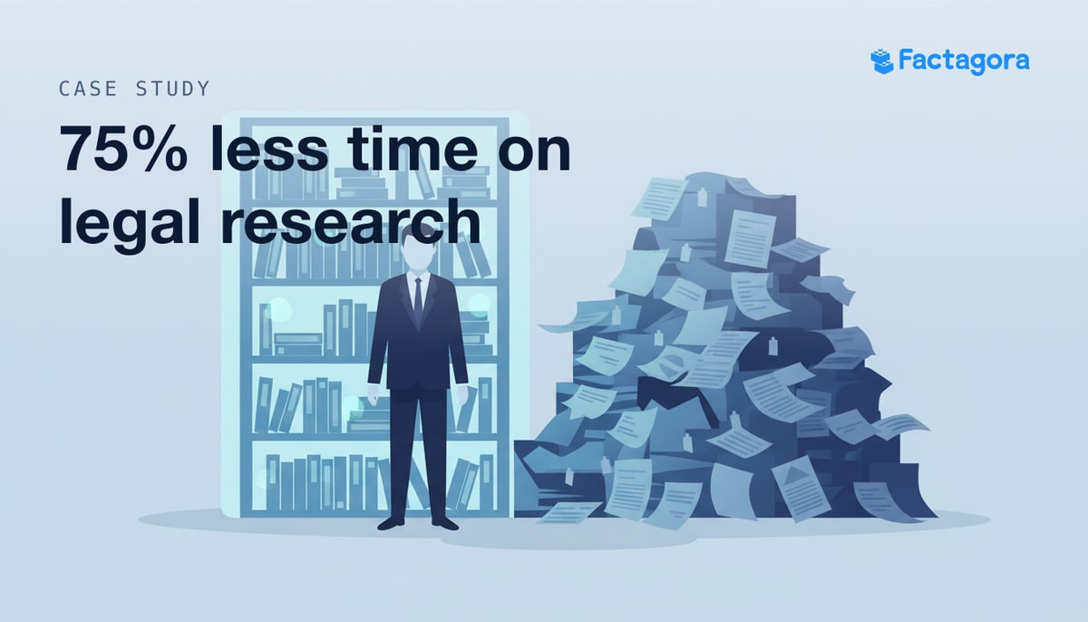 Cover image for Chatbot-styled Legal Research Assistant Powered by Factagora's Knowledge Management Framework